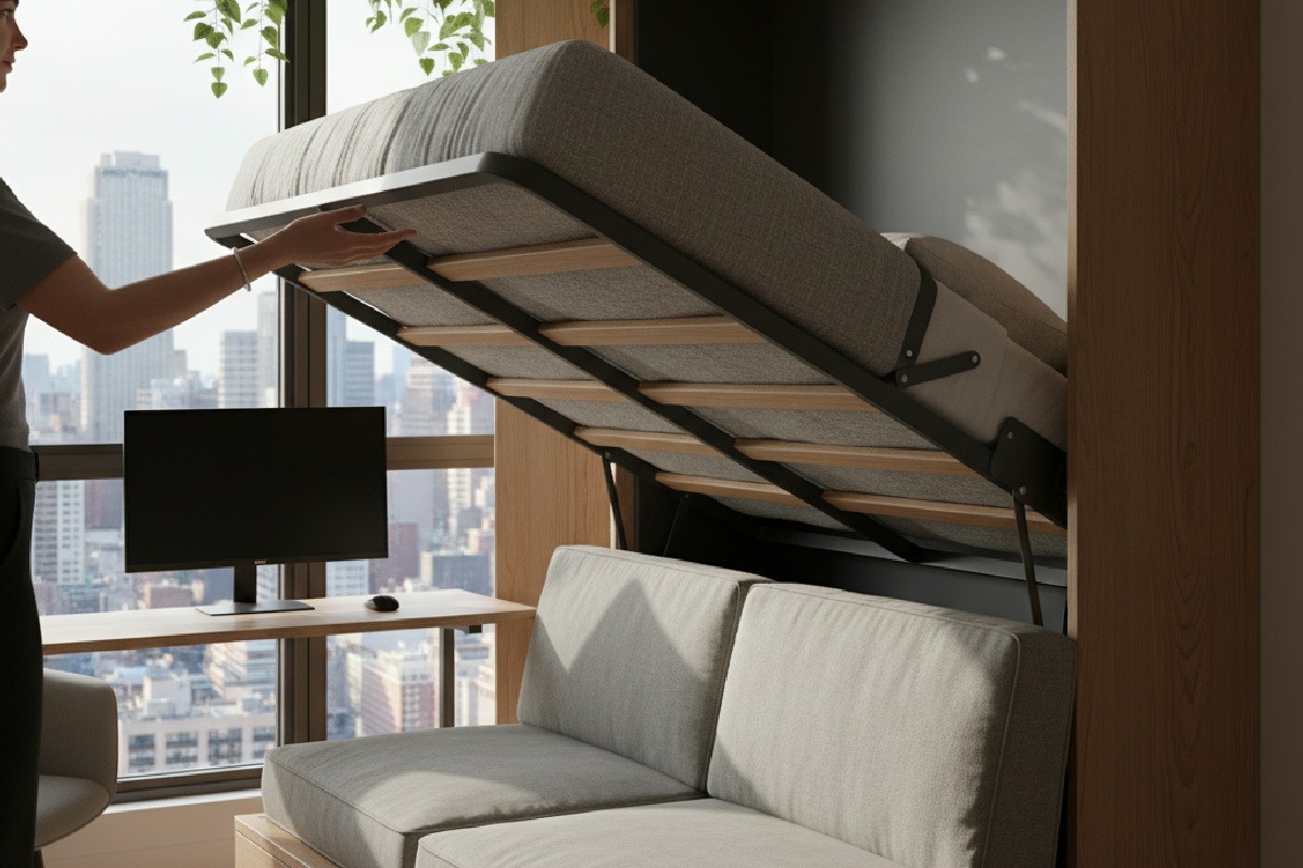 Letti ribaltabili conquistano il mercato: la soluzione ideale per spazi piccoli diventa trend globale